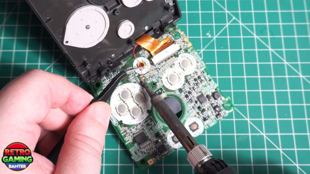 Soldering the optional backlight control wire